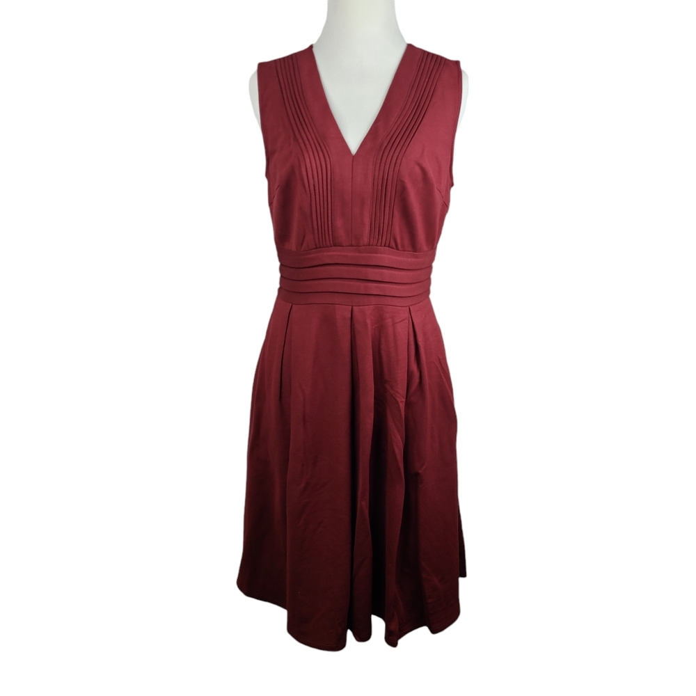 Mystic Los Angeles maroon brick red sleeveless fit & flare dress size large